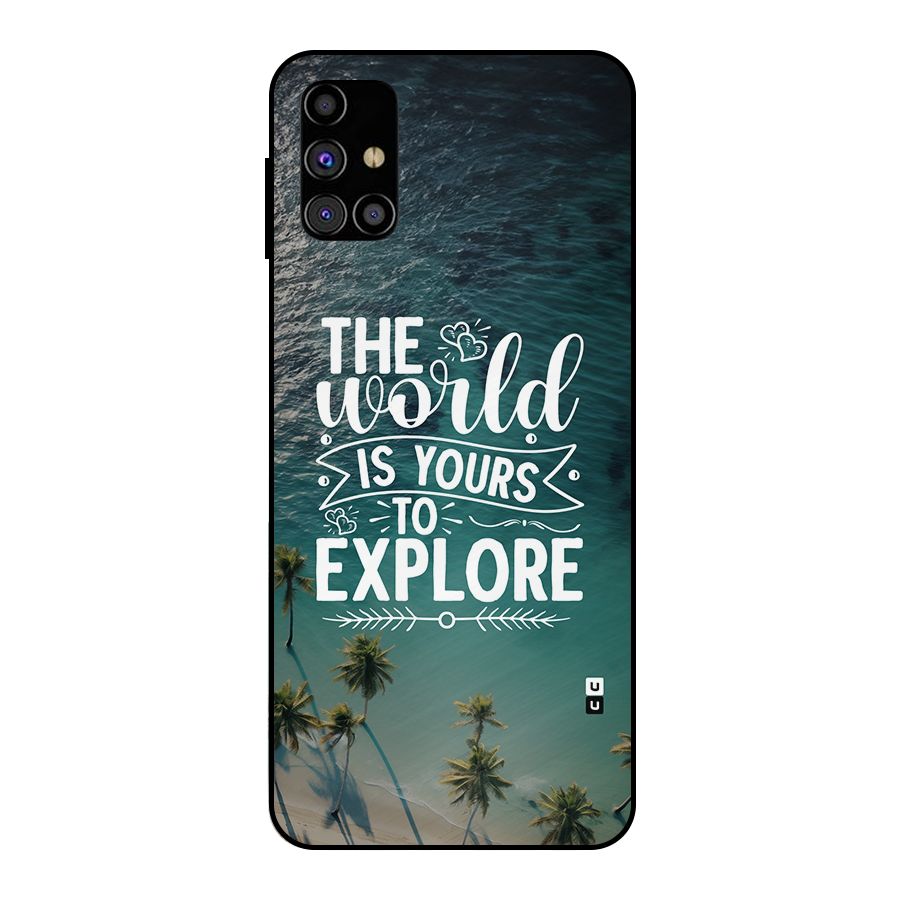 World To Explore Metal Back Case for Galaxy M31s