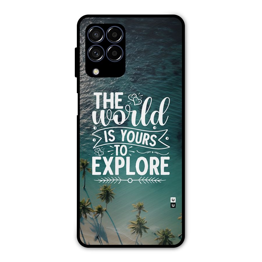 World To Explore Metal Back Case for Galaxy M53 5G