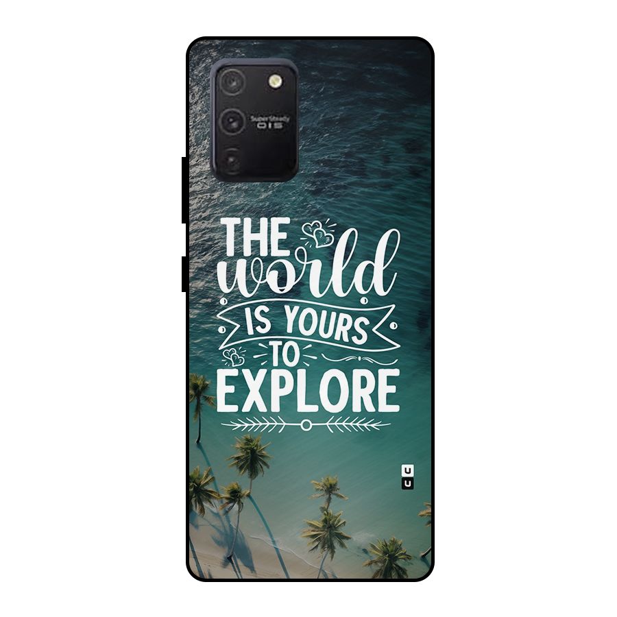 World To Explore Metal Back Case for Galaxy S10 Lite