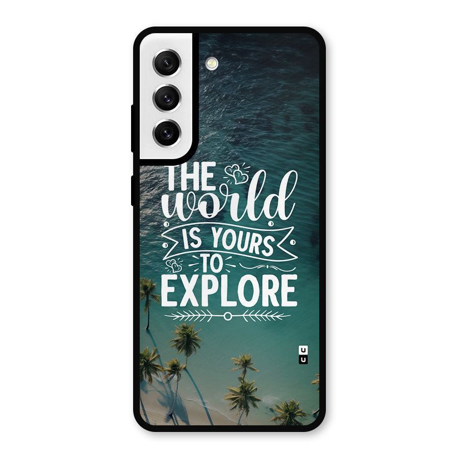 World To Explore Metal Back Case for Galaxy S21 FE 5G