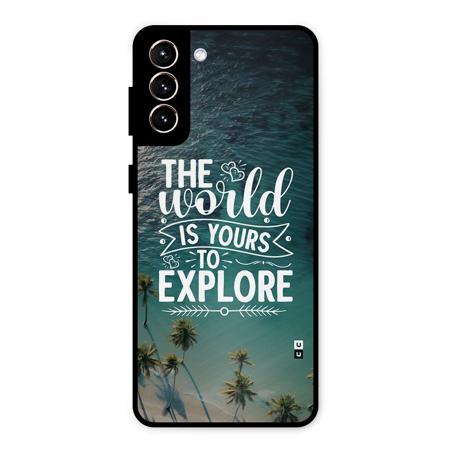 World To Explore Metal Back Case for Galaxy S21 Plus