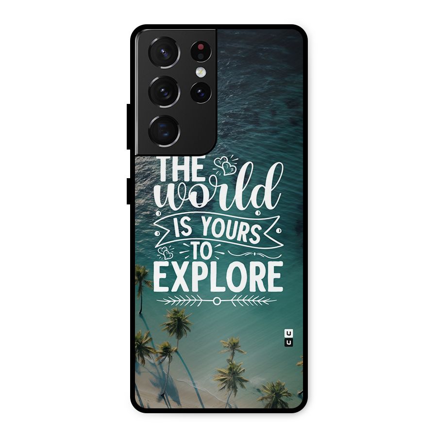 World To Explore Metal Back Case for Galaxy S21 Ultra 5G