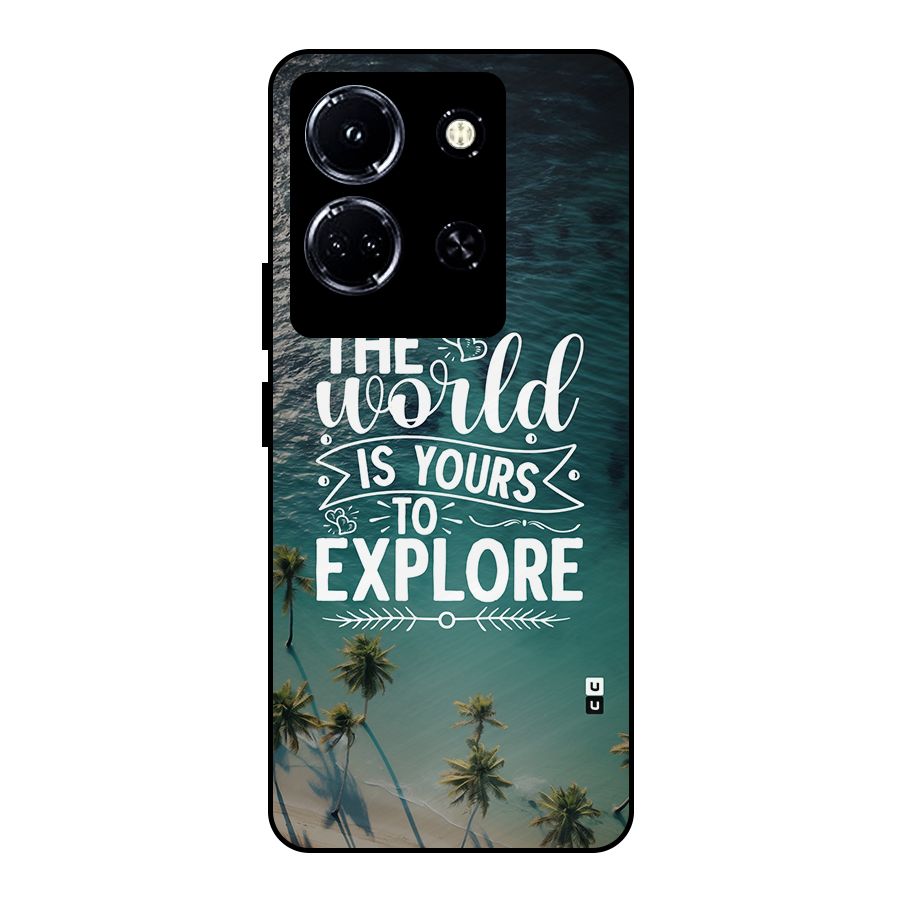 World To Explore Metal Back Case for Infinix Note 30 5G