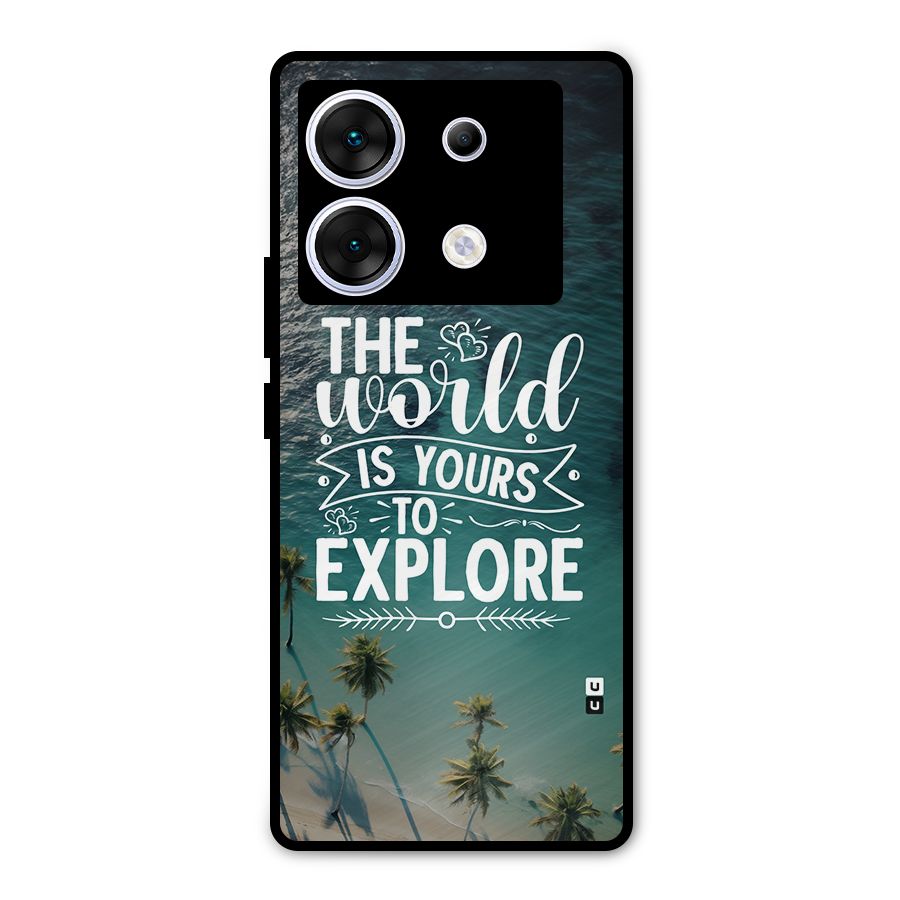World To Explore Metal Back Case for Infinix Zero 30 5G