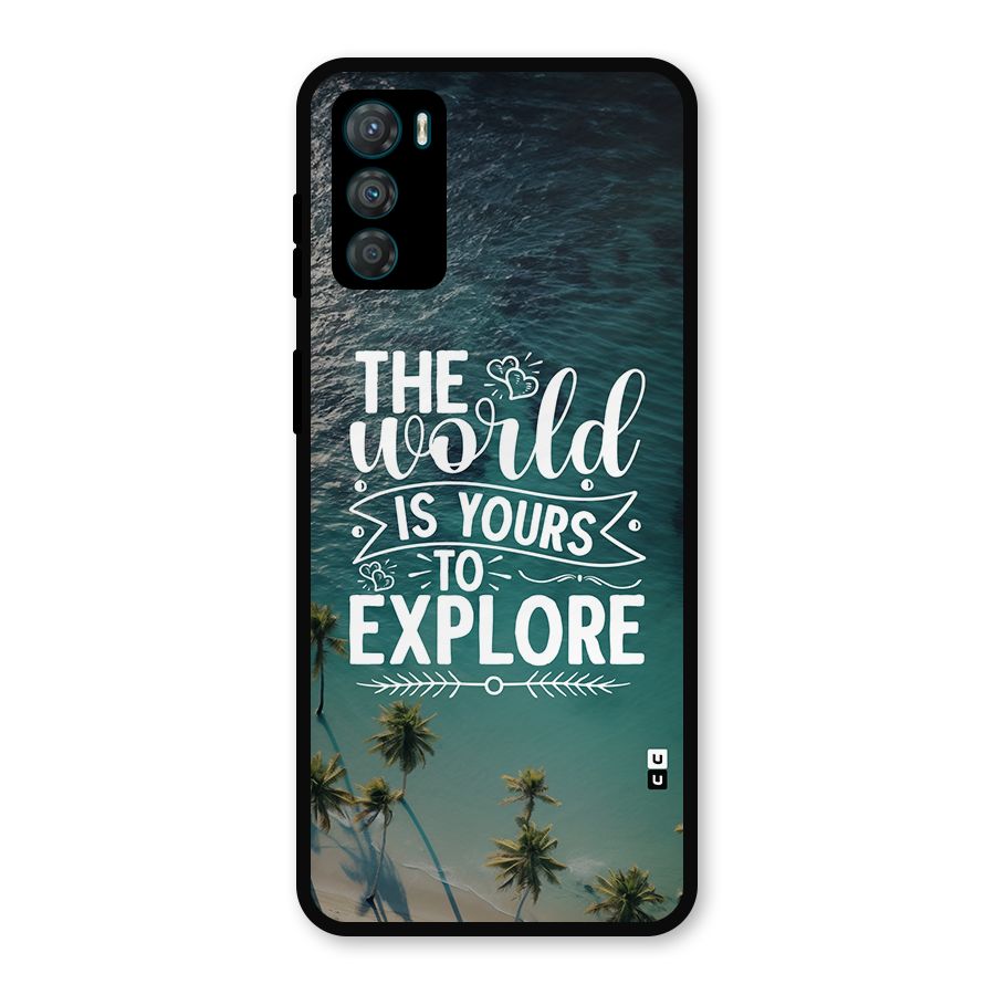 World To Explore Metal Back Case for Moto G42