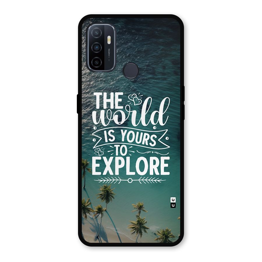 World To Explore Metal Back Case for Oppo A53