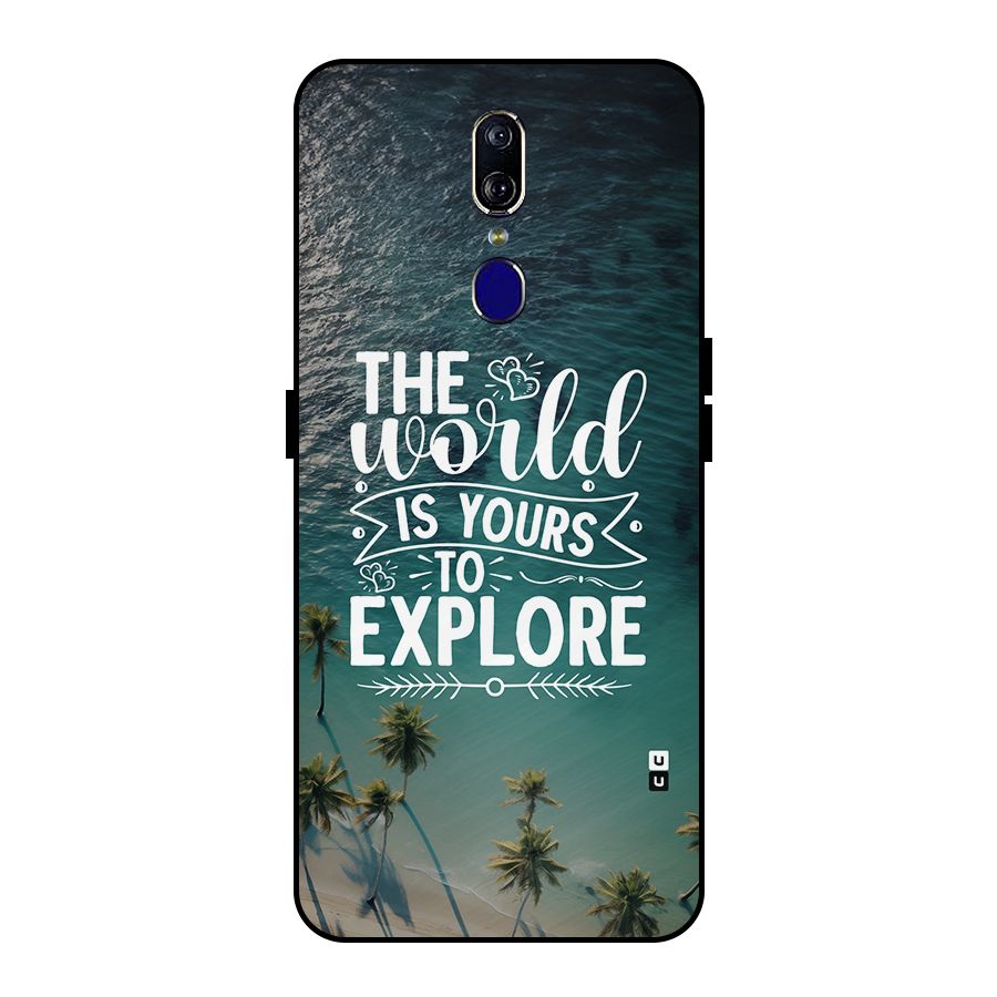 World To Explore Metal Back Case for Oppo F11