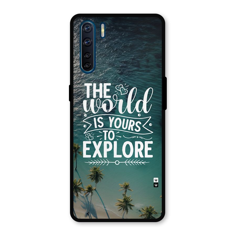 World To Explore Metal Back Case for Oppo F15