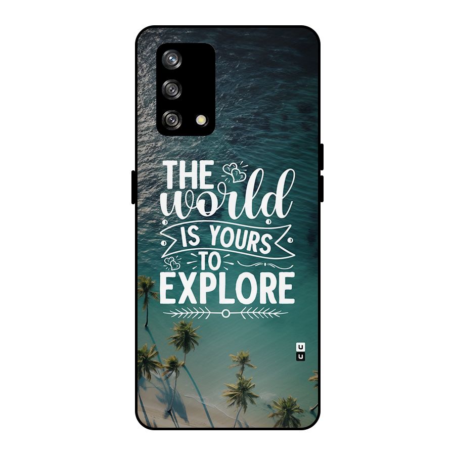 World To Explore Metal Back Case for Oppo F19