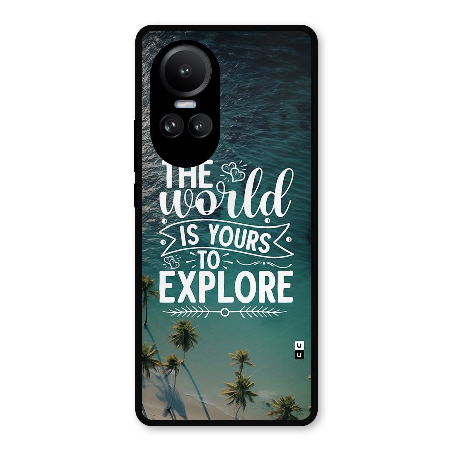 World To Explore Metal Back Case for Oppo Reno10