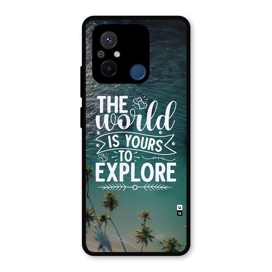 World To Explore Metal Back Case for Poco C55