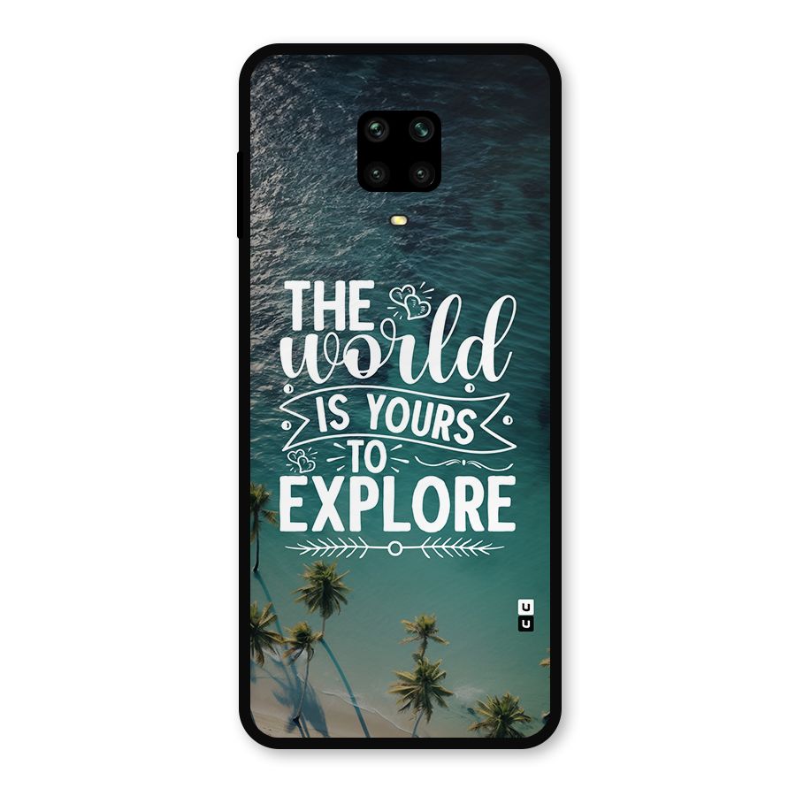 World To Explore Metal Back Case for Poco M2