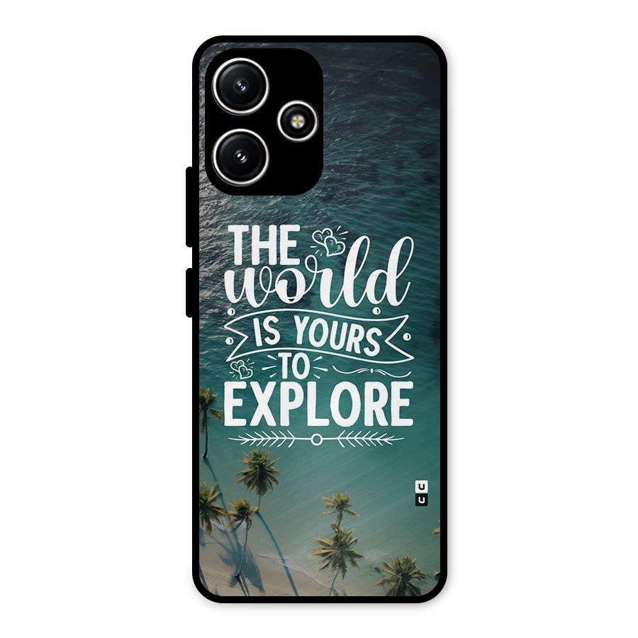 World To Explore Metal Back Case for Poco M6 Pro