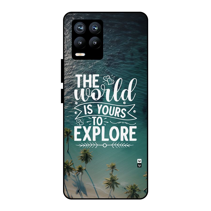 World To Explore Metal Back Case for Realme 8