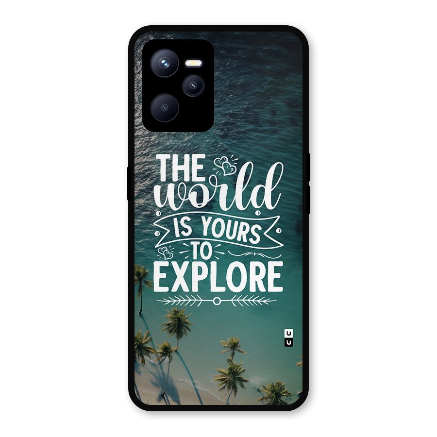 World To Explore Metal Back Case for Realme C35