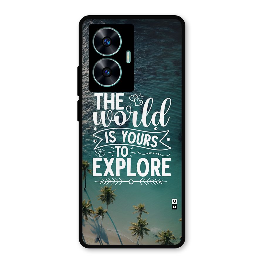 World To Explore Metal Back Case for Realme C55