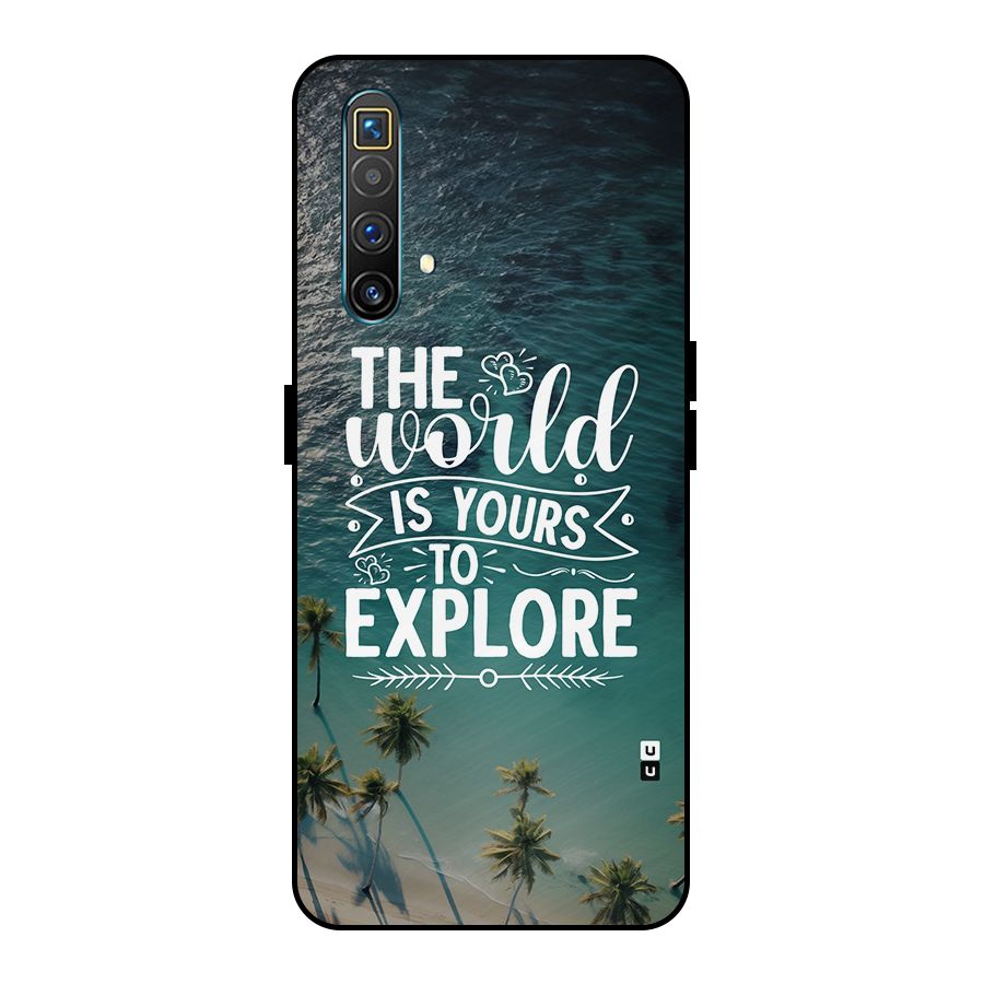 World To Explore Metal Back Case for Realme X3 SuperZoom