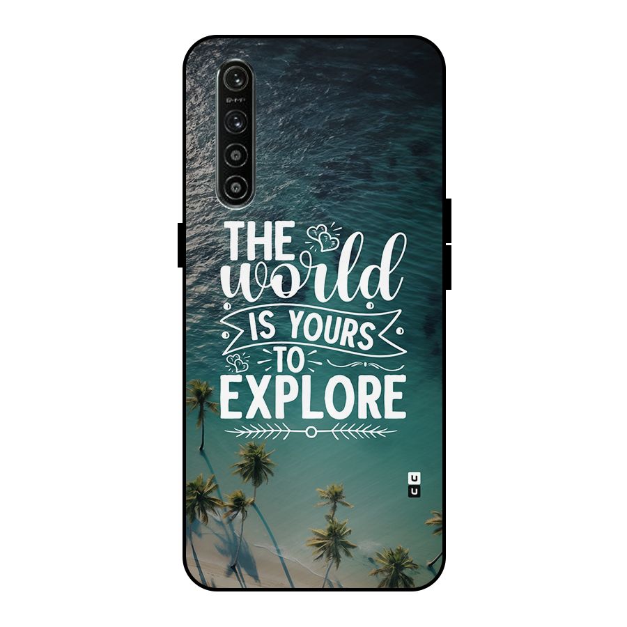 World To Explore Metal Back Case for Realme XT