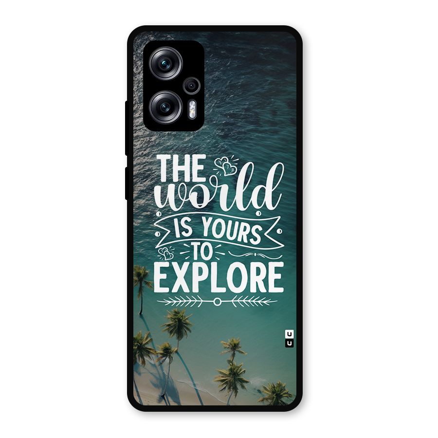 World To Explore Metal Back Case for Redmi K50i