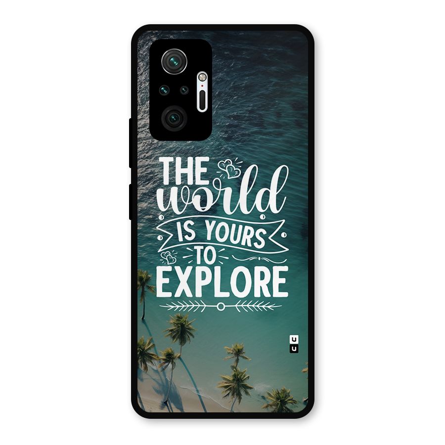 World To Explore Metal Back Case for Redmi Note 10 Pro Max