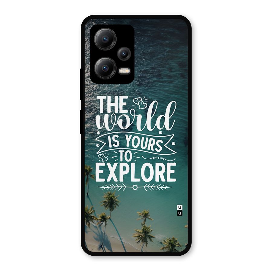 World To Explore Metal Back Case for Redmi Note 12 5G