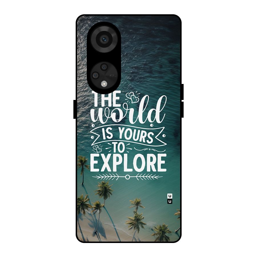 World To Explore Metal Back Case for Reno8 T 5G