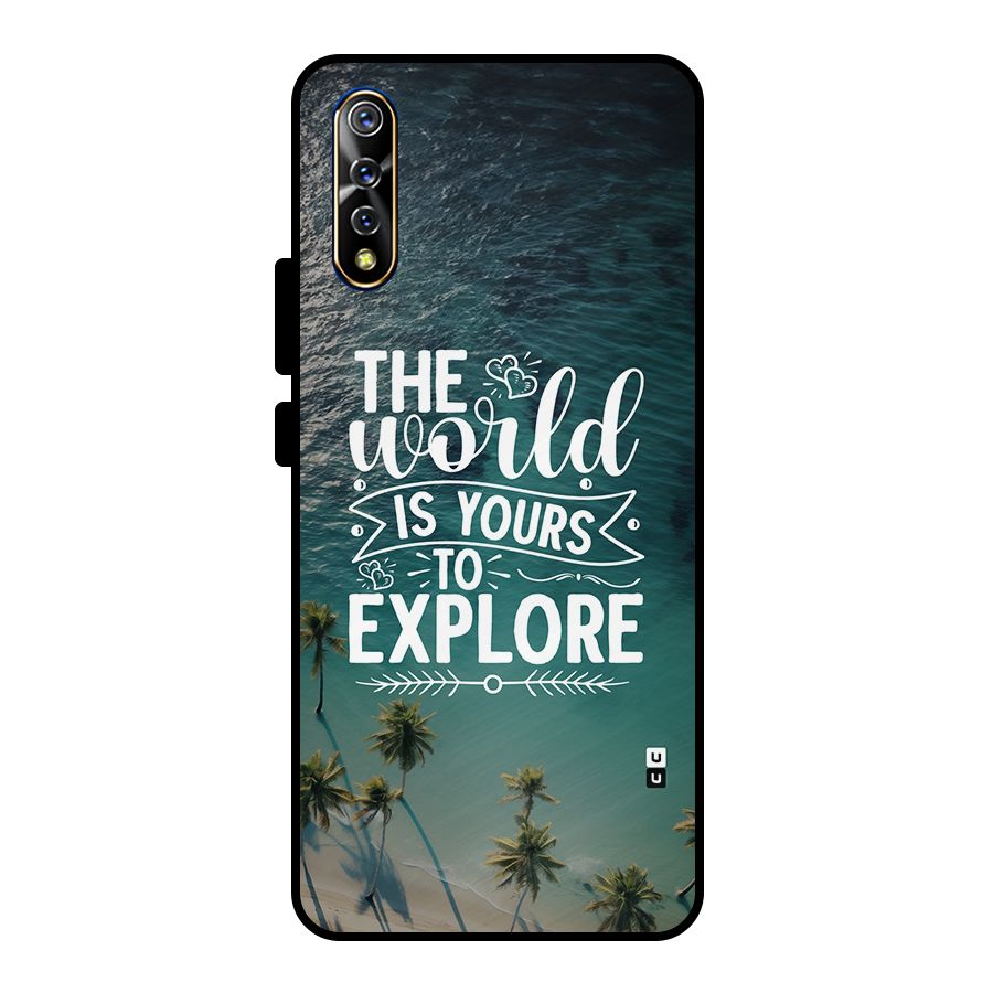 World To Explore Metal Back Case for Vivo S1