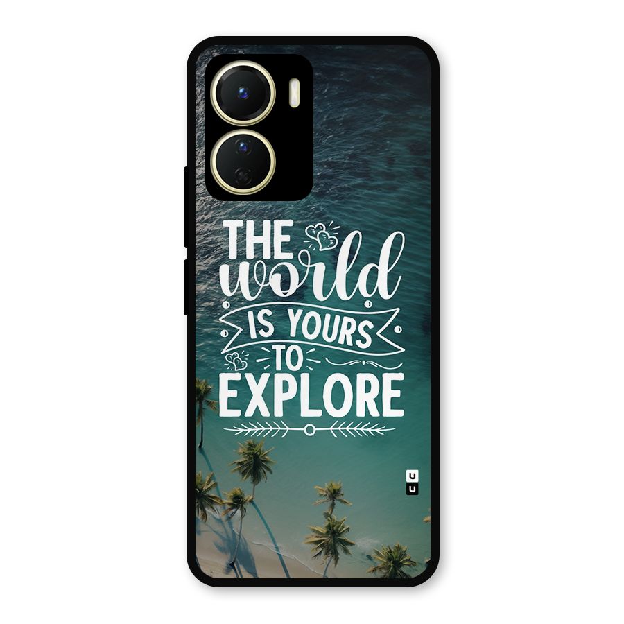 World To Explore Metal Back Case for Vivo T2x