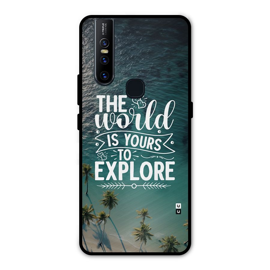 World To Explore Metal Back Case for Vivo V15