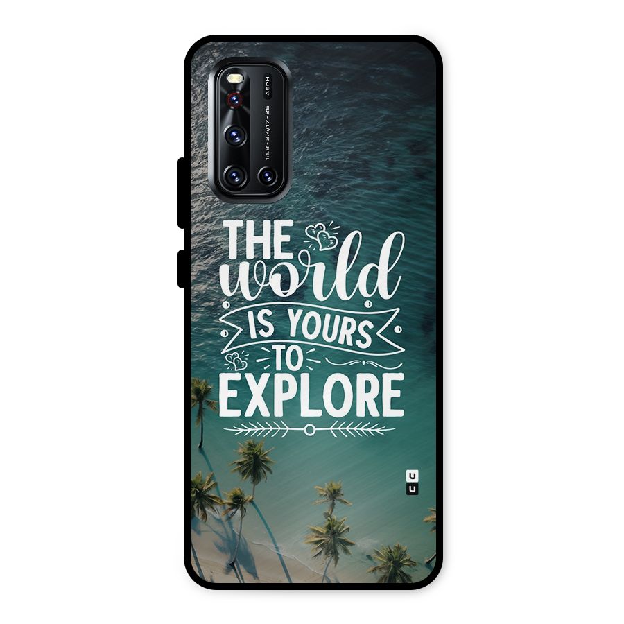 World To Explore Metal Back Case for Vivo V19
