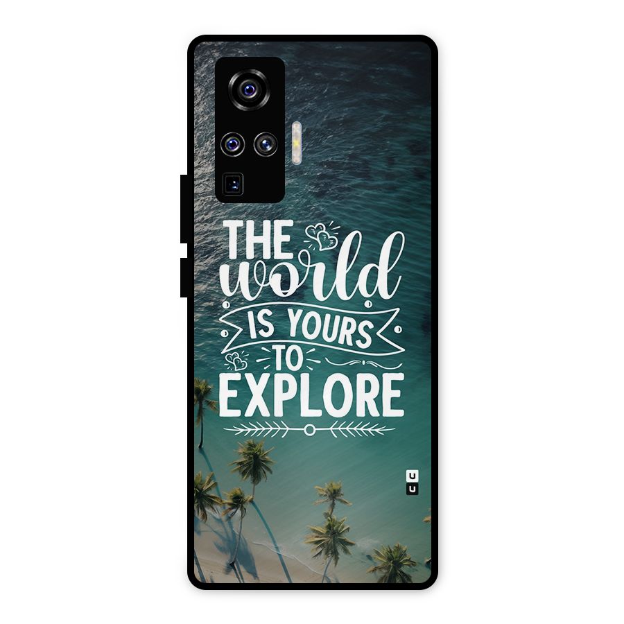 World To Explore Metal Back Case for Vivo X50 Pro