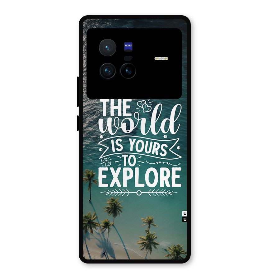 World To Explore Metal Back Case for Vivo X80