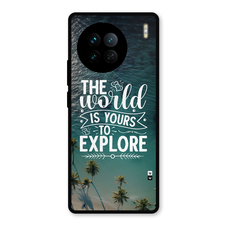 World To Explore Metal Back Case for Vivo X90