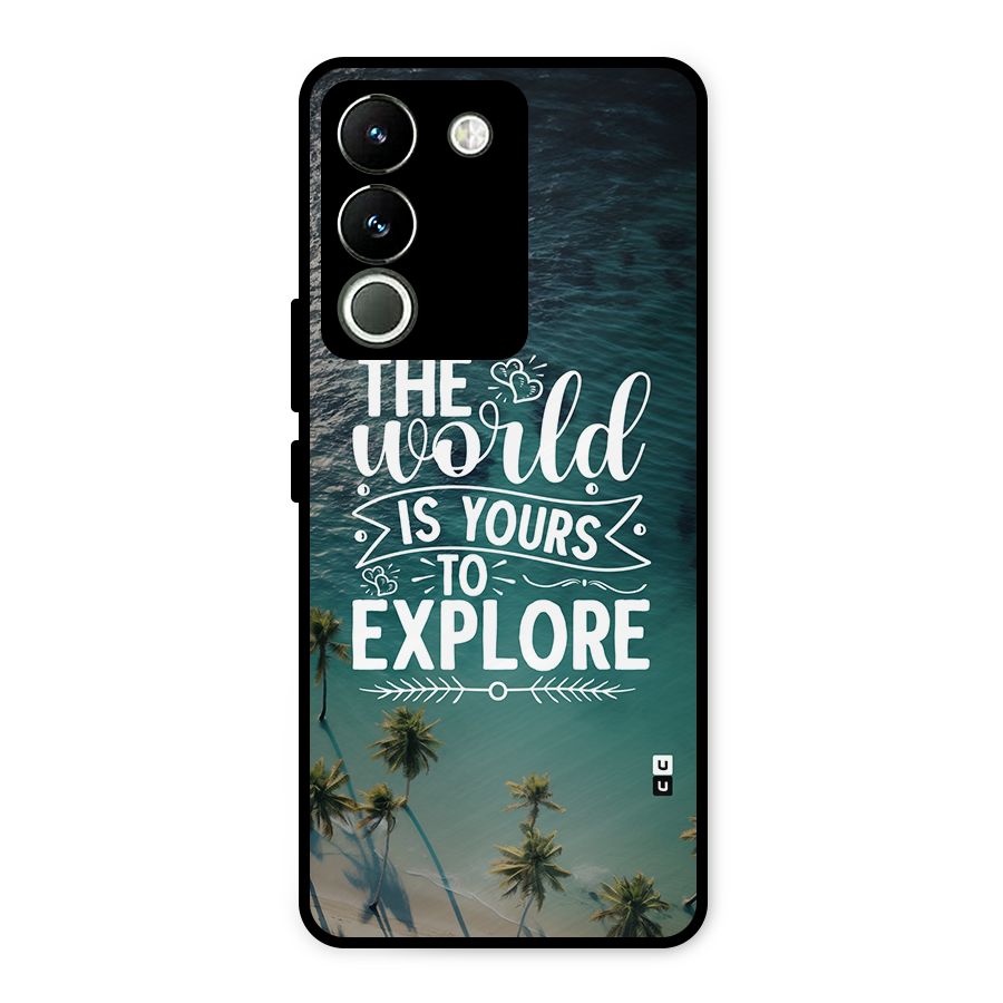 World To Explore Metal Back Case for Vivo Y200
