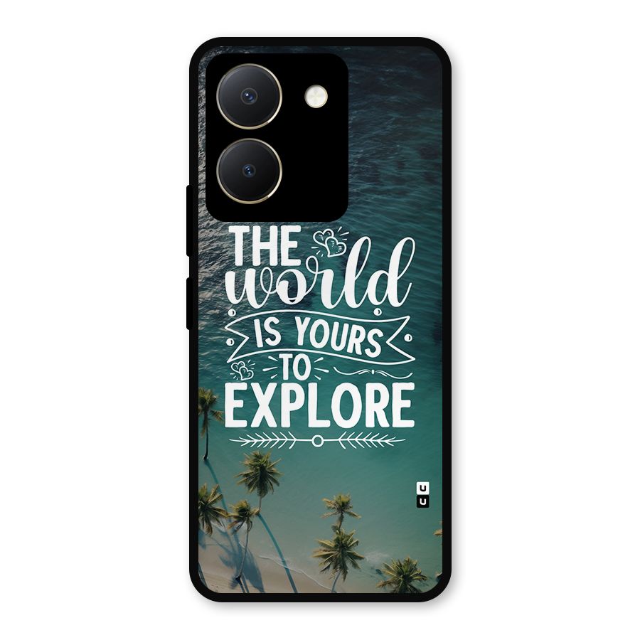 World To Explore Metal Back Case for Vivo Y36