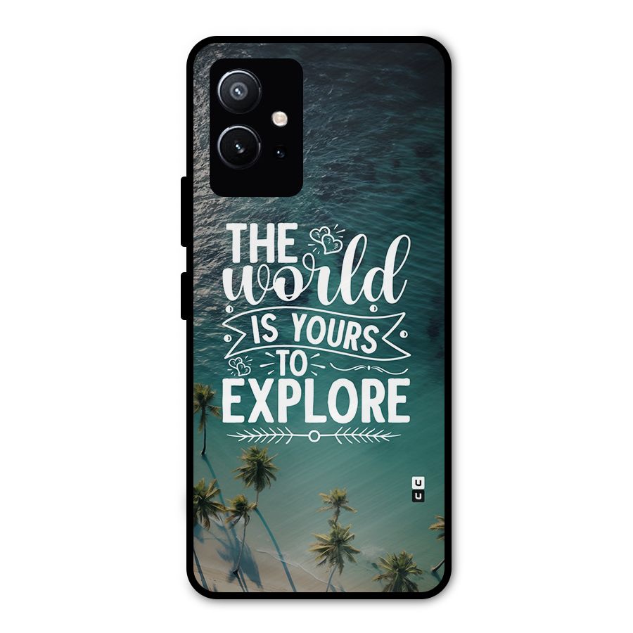 World To Explore Metal Back Case for Vivo Y75 5G