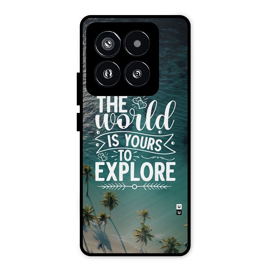 World To Explore Metal Back Case for Xiaomi 14 Pro
