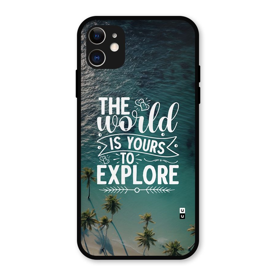 World To Explore Metal Back Case for iPhone 11