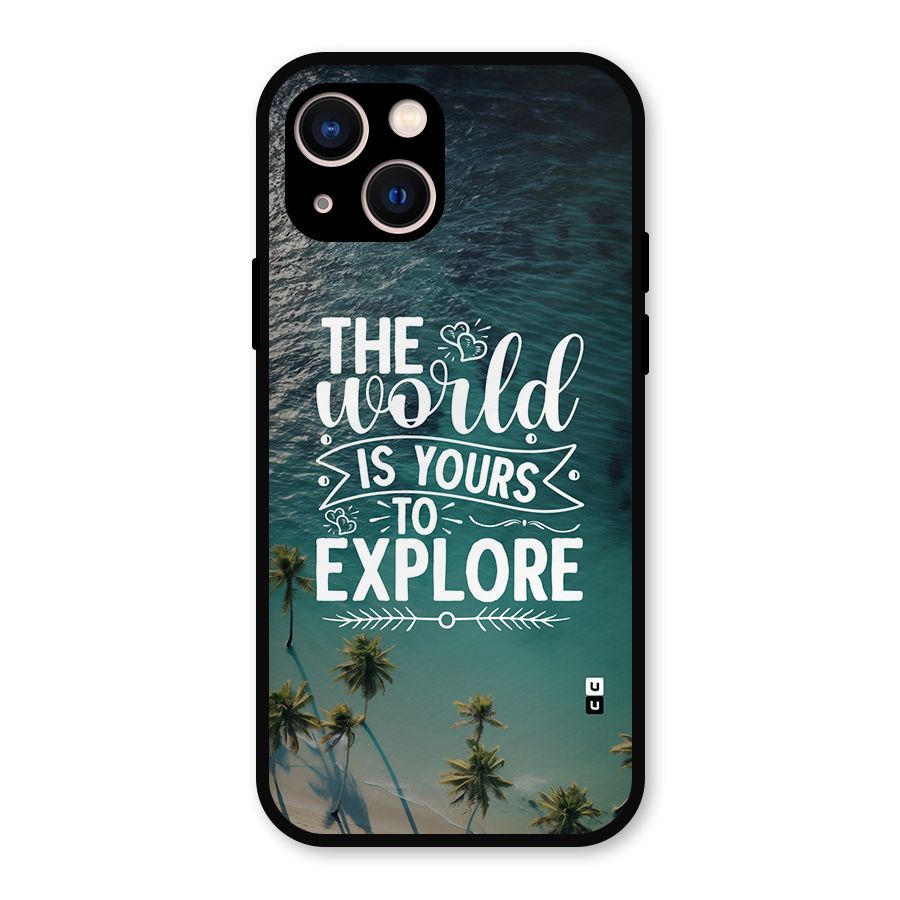 World To Explore Metal Back Case for iPhone 13