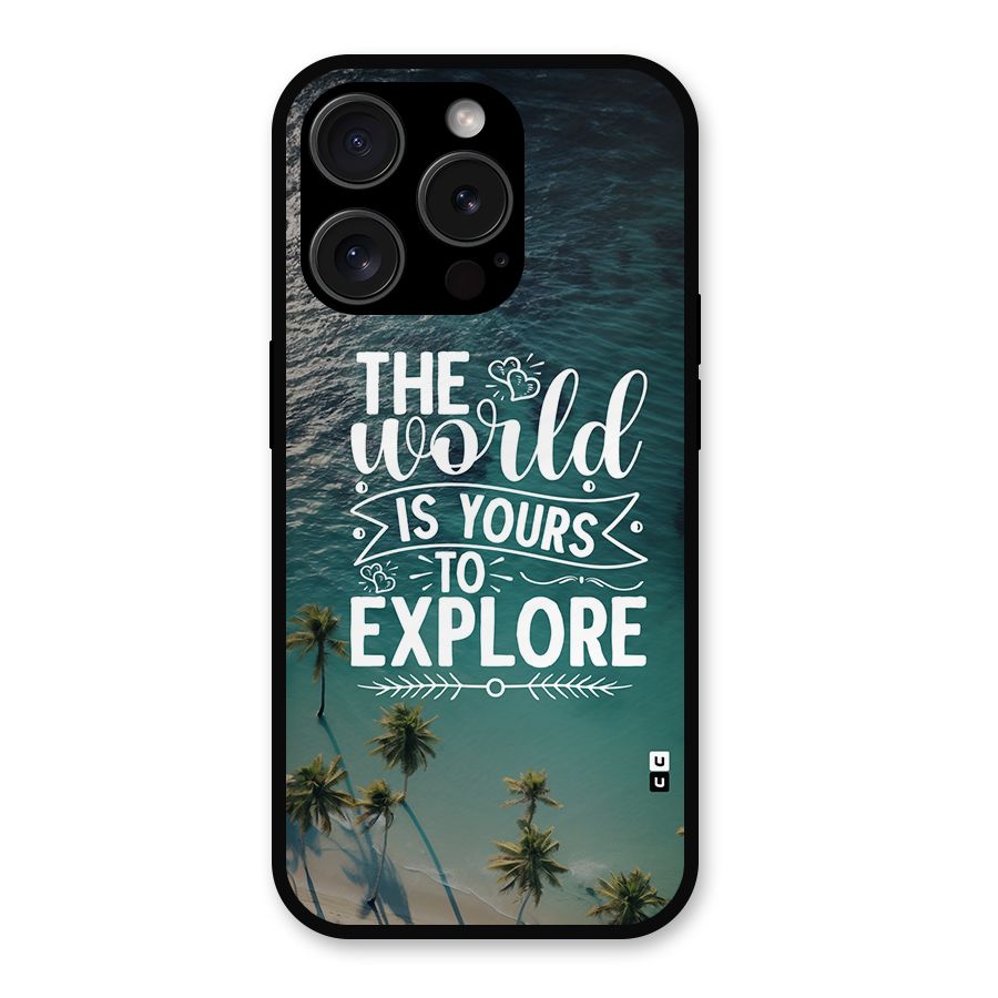 World To Explore Metal Back Case for iPhone 15 Pro