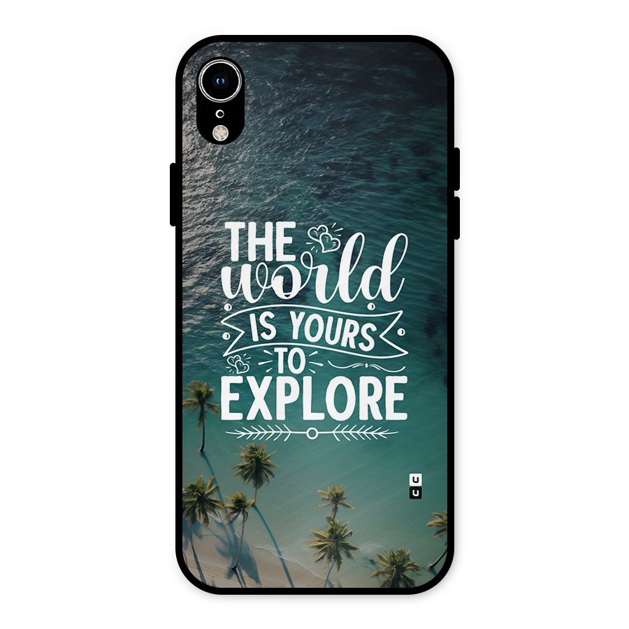 World To Explore Metal Back Case for iPhone XR