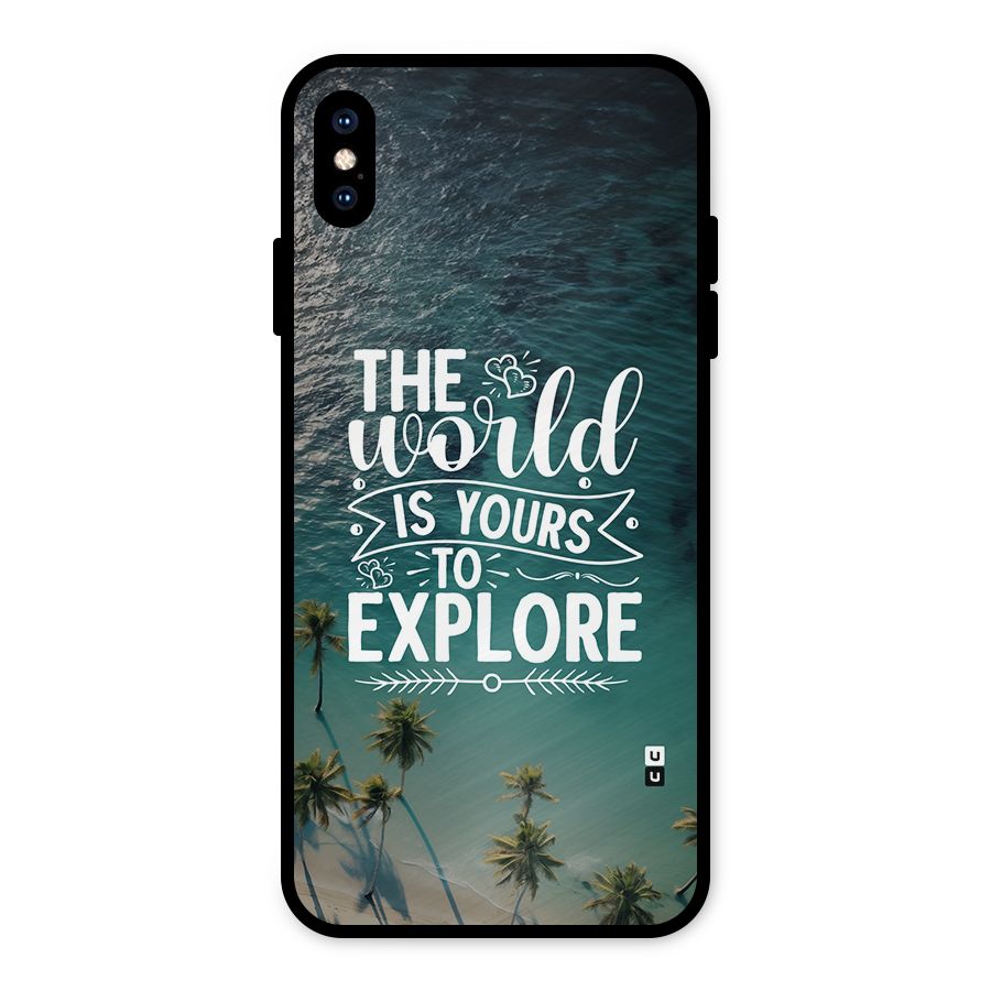World To Explore Metal Back Case for iPhone XS Max