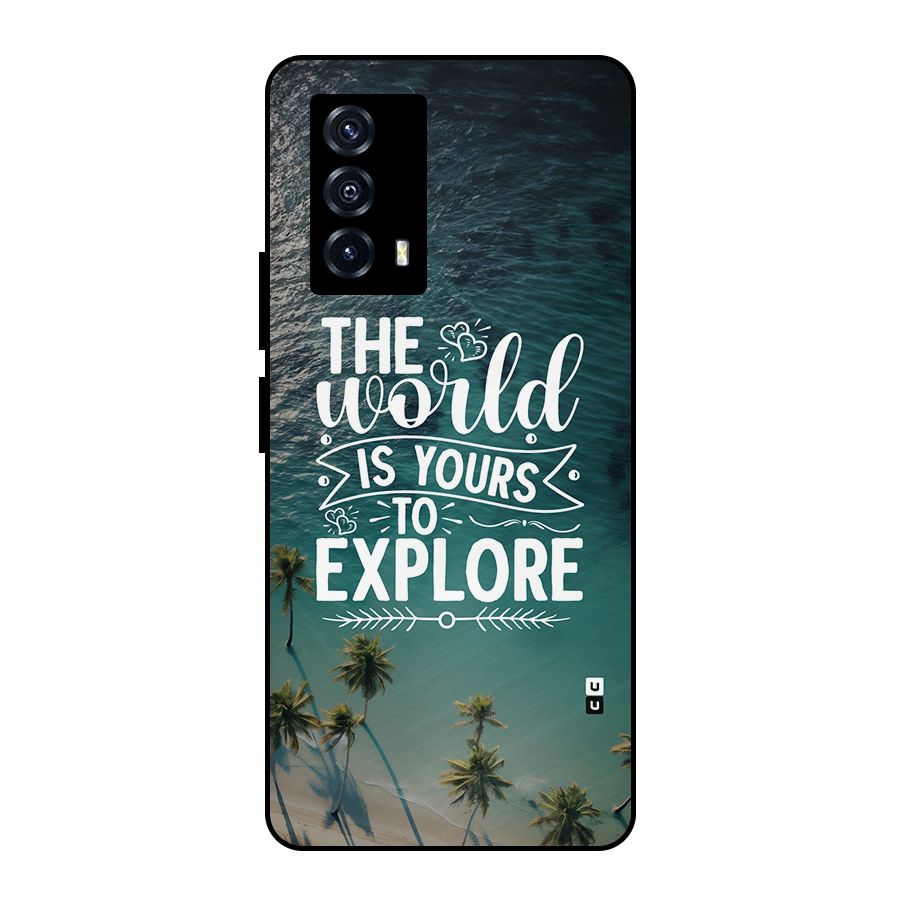 World To Explore Metal Back Case for iQOO Z5