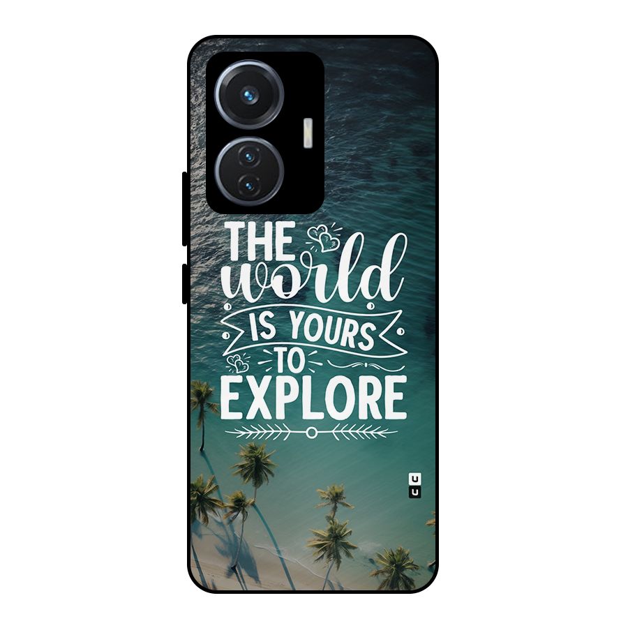 World To Explore Metal Back Case for iQOO Z6 44W