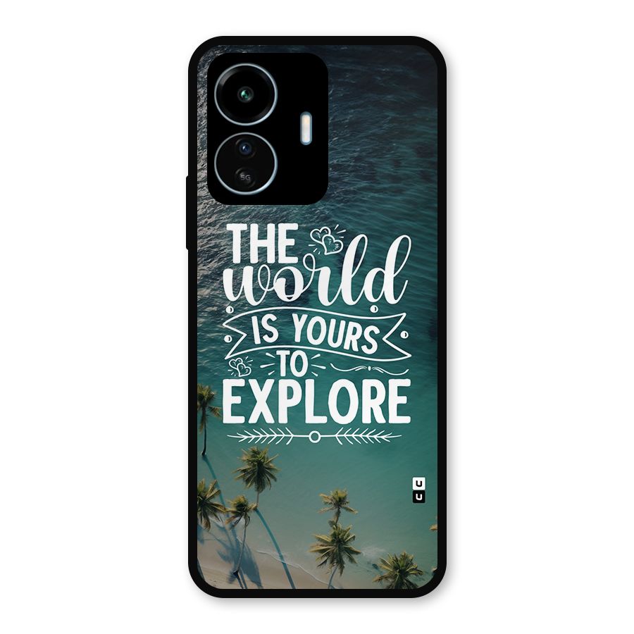 World To Explore Metal Back Case for vivo iQOO Z6 Lite 5G