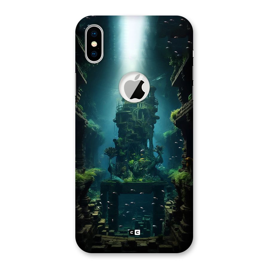 World Under Water Back Case for iPhone X Logo Cut
