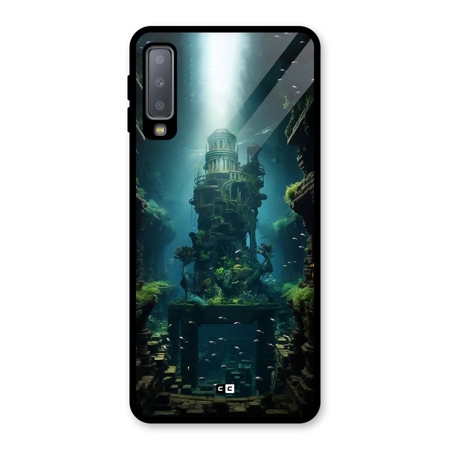 World Under Water Glass Back Case for Galaxy A7 (2018)