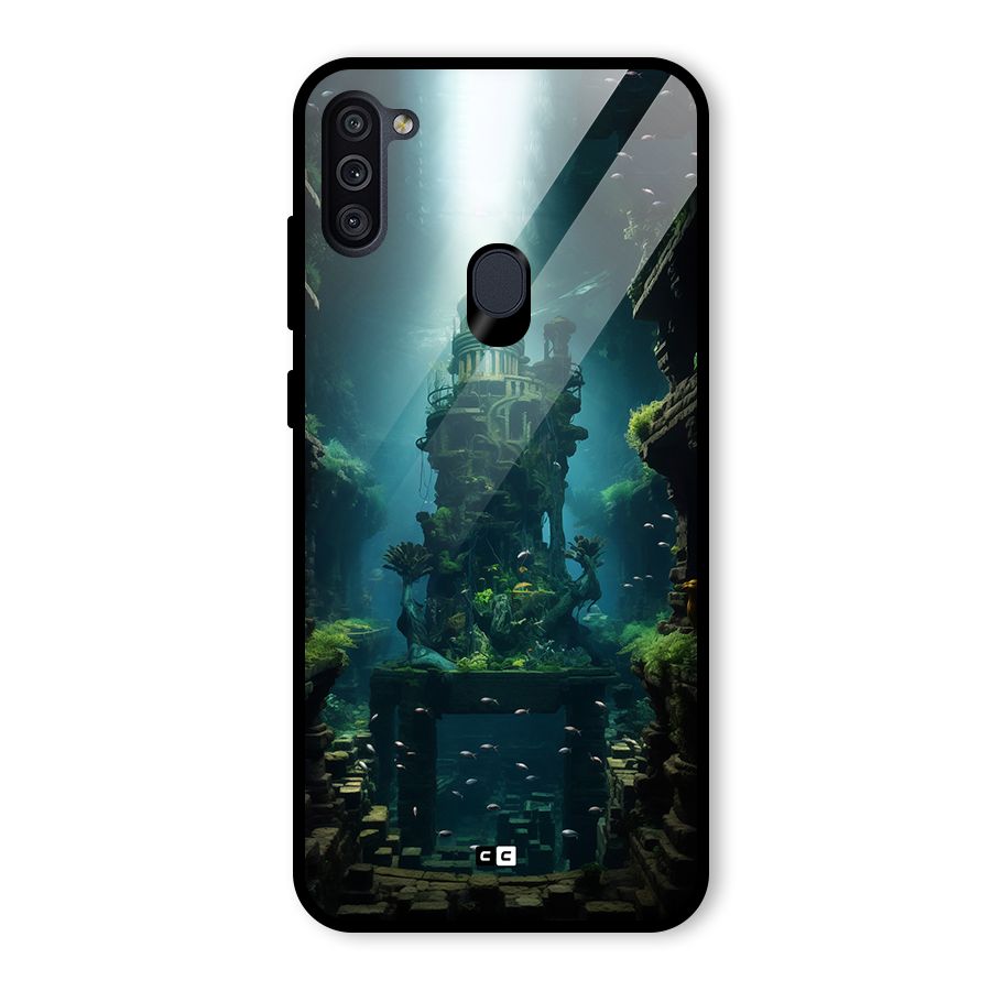 World Under Water Glass Back Case for Galaxy M11