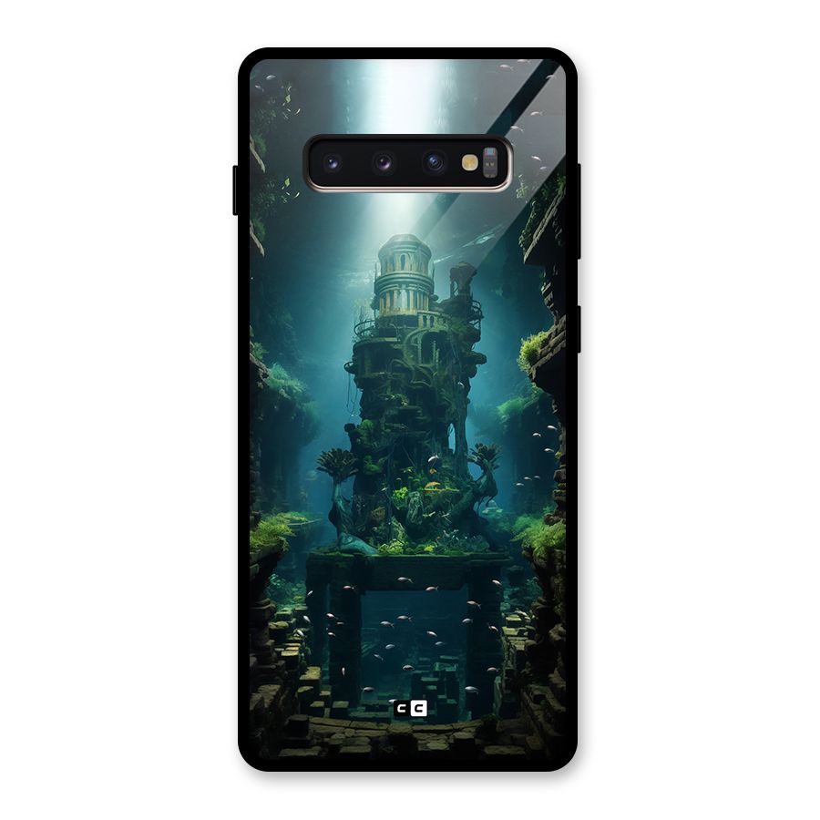 World Under Water Glass Back Case for Galaxy S10 Plus