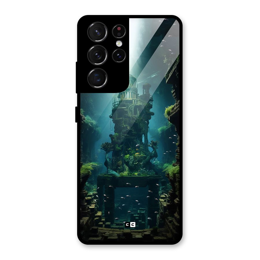 World Under Water Glass Back Case for Galaxy S21 Ultra 5G